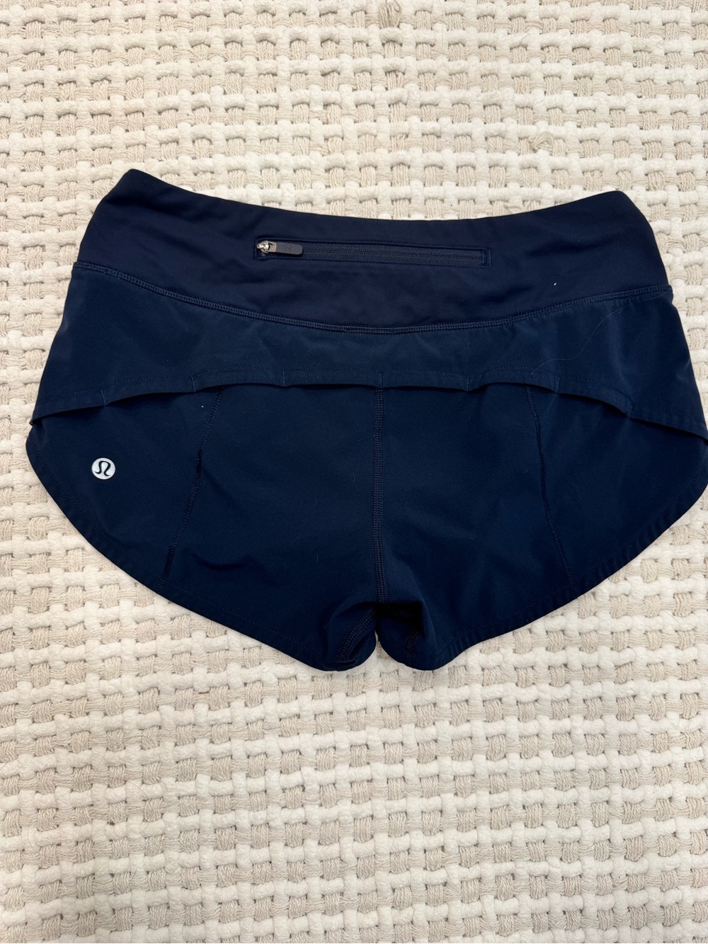 lululemon athletica Navy Athletic Running Shorts with Zipper Pocket - Picture 5 of 6